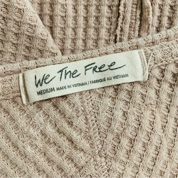 Free People We The Free Coraline Slouchy Knit Pullover Blush Pink Medium - Picture 8 of 9